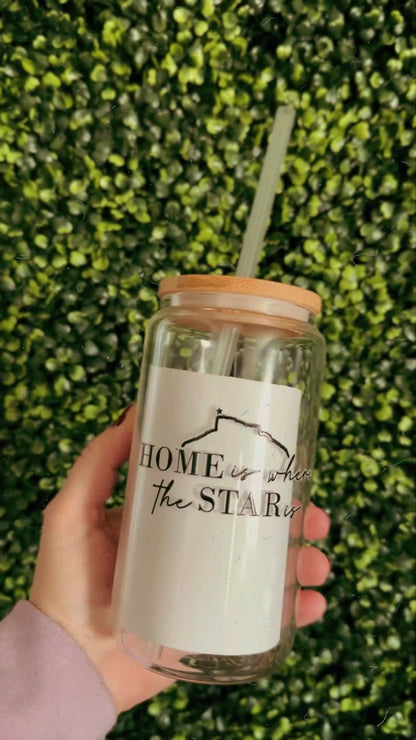 Home is Where the Star is Glass Tumbler